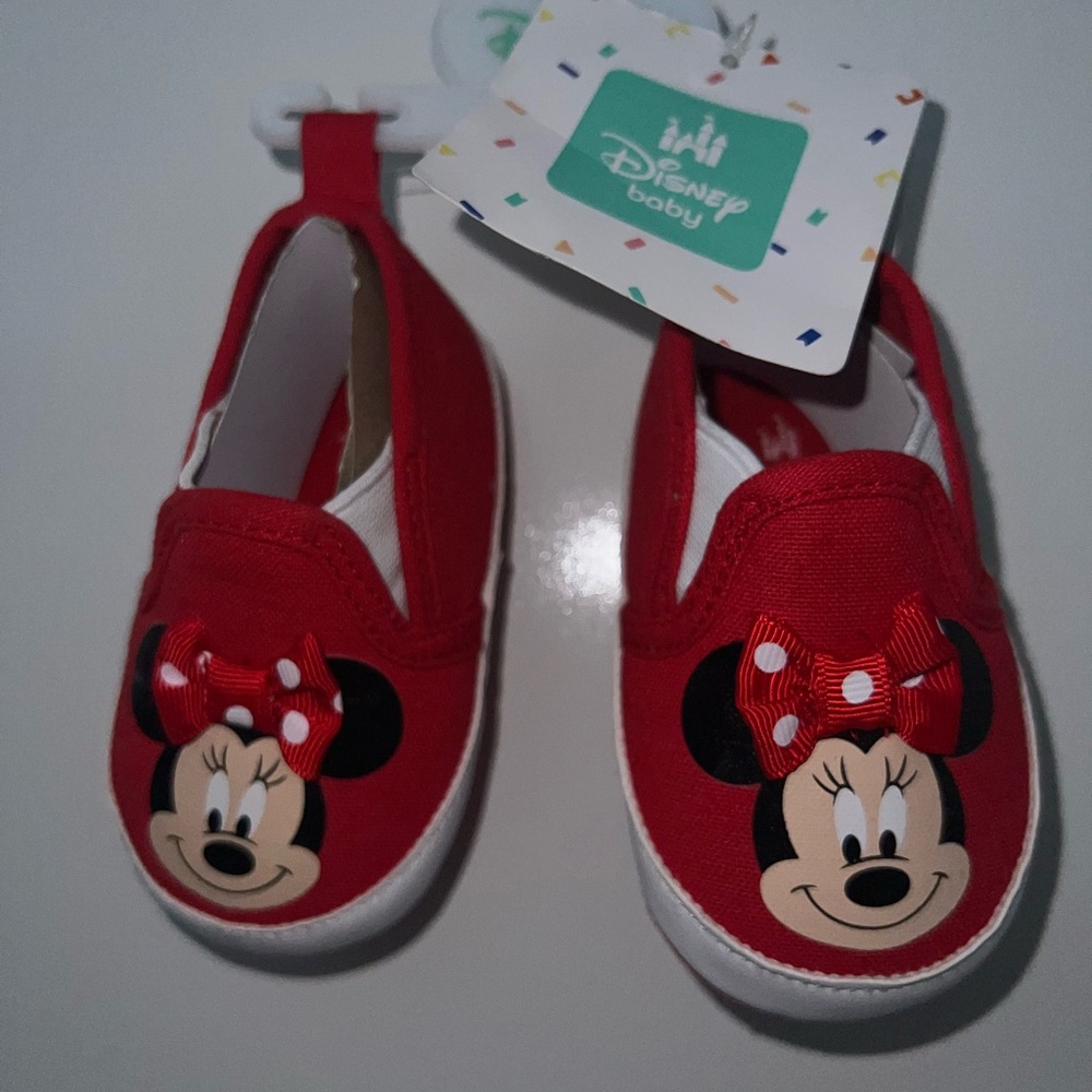 Disney Red Minnie Mouse Slip-On Shoes